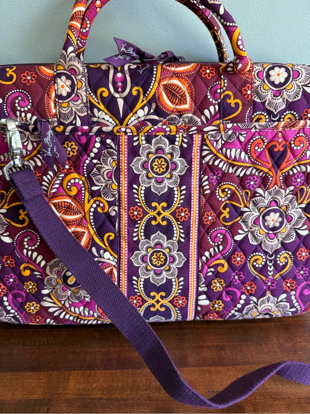 VERA BRADLEY Laptop Quilted Padded Sleeve-Suzani